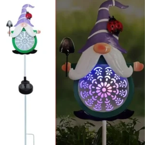 SM25941 PP Plastic Gnome Solar Stake Light