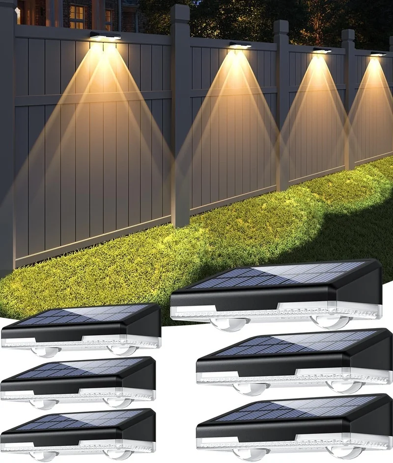 SM25942 ABS Plastic Solar Fence Wall Deck Light_8