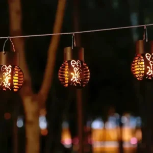 SM25947 ABS Plastic Solar Flame Ball String Light Shade