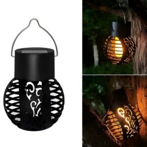 SM25947 Plastic Mini Flame Throwing Ball Solar Lantern