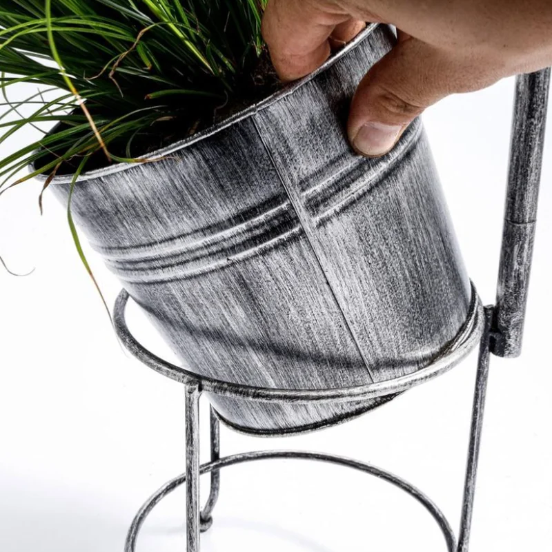 SM25957 Solar Powered Plastic PP Faucet Flower Pot Freestanding Light_2