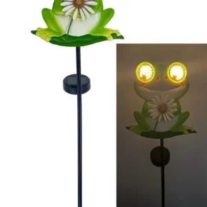 SM25966 Plastic PP Solar Eye Roller Frog Animal Stake