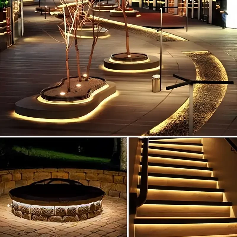 SM25976 ABS Plastic 300 LED Self-Adhesive Solar Stake Light Strip_5