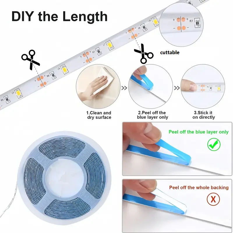 SM25976 ABS Plastic 300 LED Self-Adhesive Solar Stake Light Strip_7