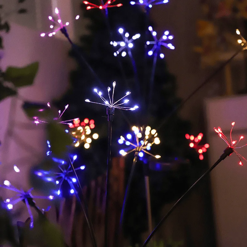 SM25981 ABS Plastic Solar Fireworks Tabletop Lamp, Set of 2_2