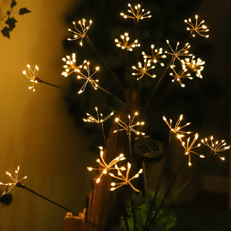SM25981 ABS Plastic Solar Fireworks Tabletop Lamp, Set of 2_3