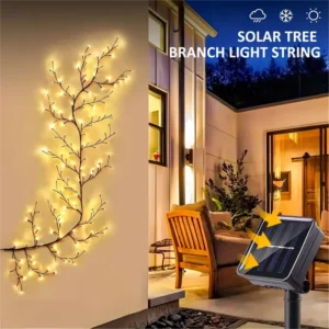 SM25985 96LED Solar Tree Branch String Light, Plastic PP
