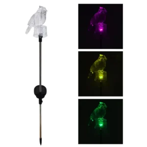 SM25990 Plastic PP Cardinal Bird Animal Solar Stake Light_2