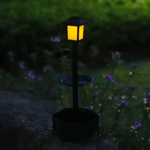 SM25993 ABS+PP Plastic Tabletop Solar 3-in-1 Bird Feeder with Planter_4