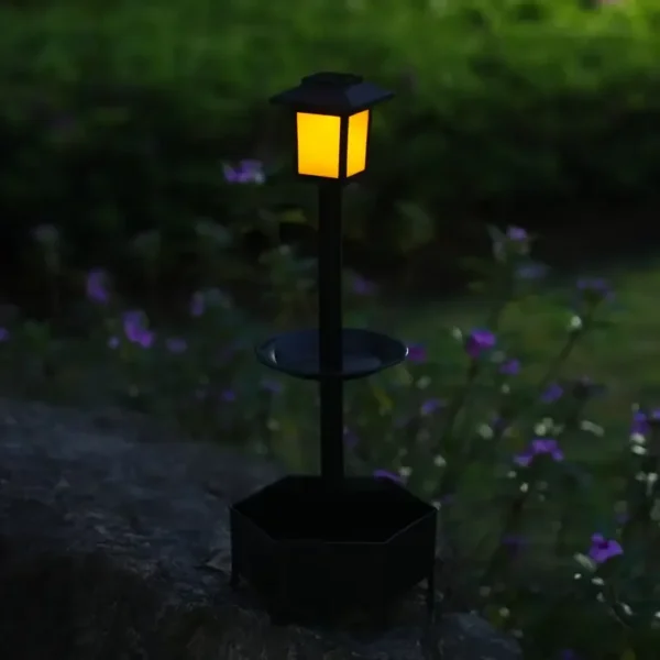 SM25993 ABS+PP Plastic Tabletop Solar 3-in-1 Bird Feeder with Planter_4