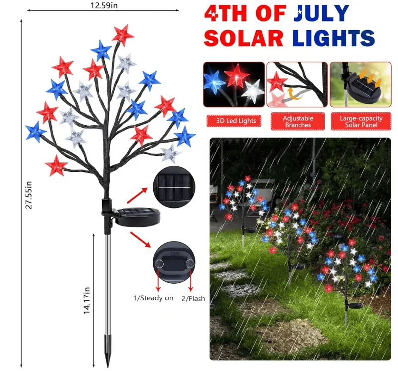 SM25995 ABS Plastic Star Solar Tabletop Lamp_4