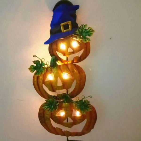 sm24361 solar pumpkin stake light