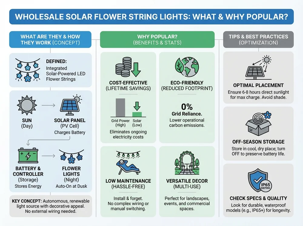01 what are wholesale solar flower string lights and why are they popular