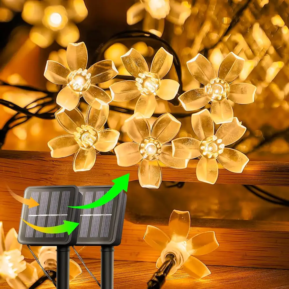 01 wholesale solar flower string lights