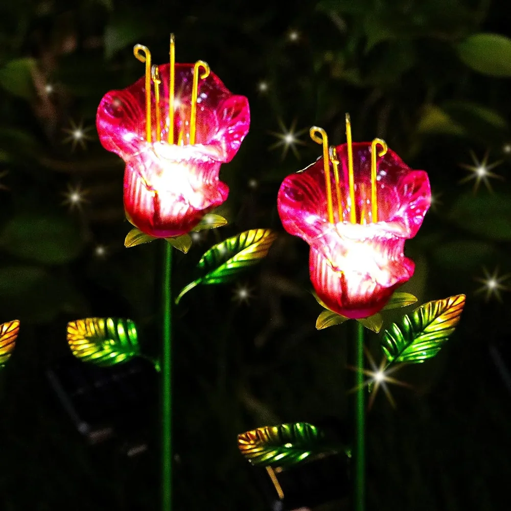 Custom Glass Solar Flower Lights