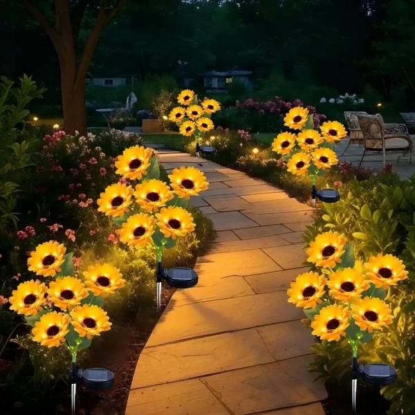 Custom Sunflower Solar Lights