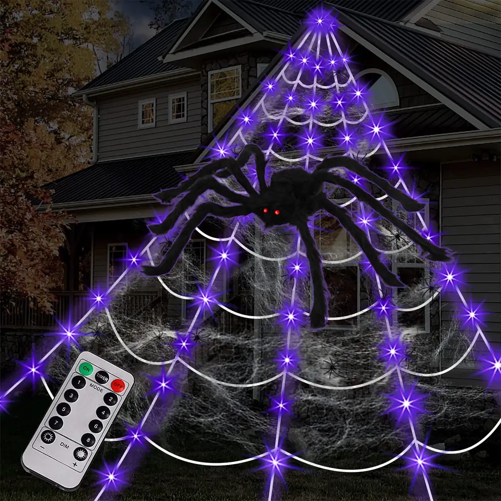 Bulk 3D Spider Halloween Garden Lights Factory
