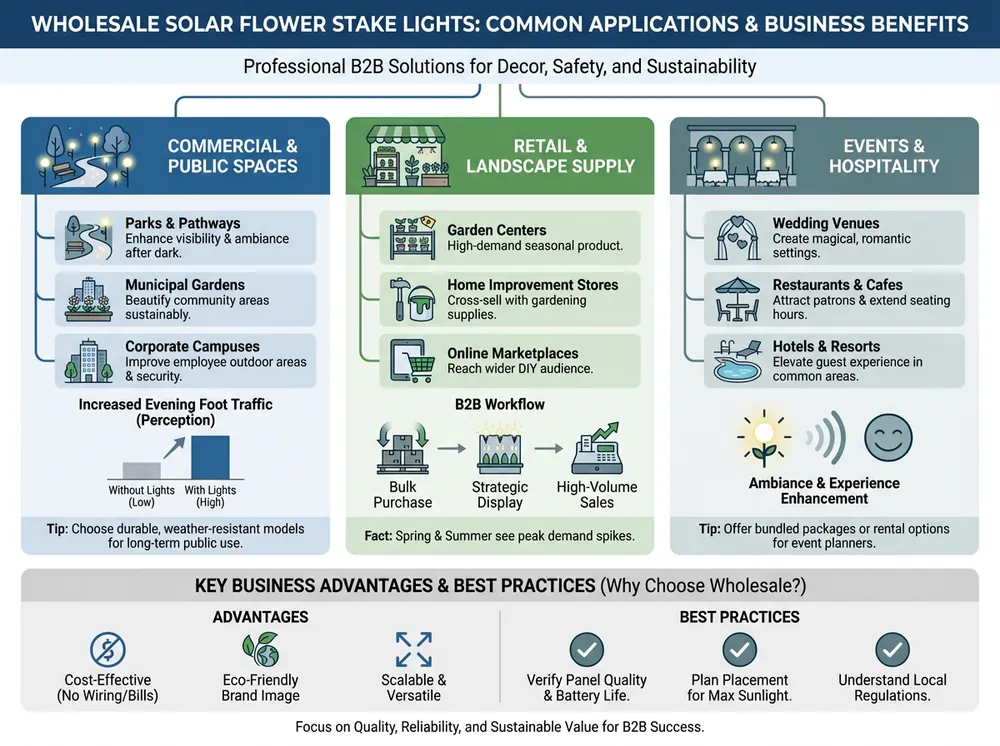 Wholesale Solar Flower Stake Lights - What Are the Common Applications?