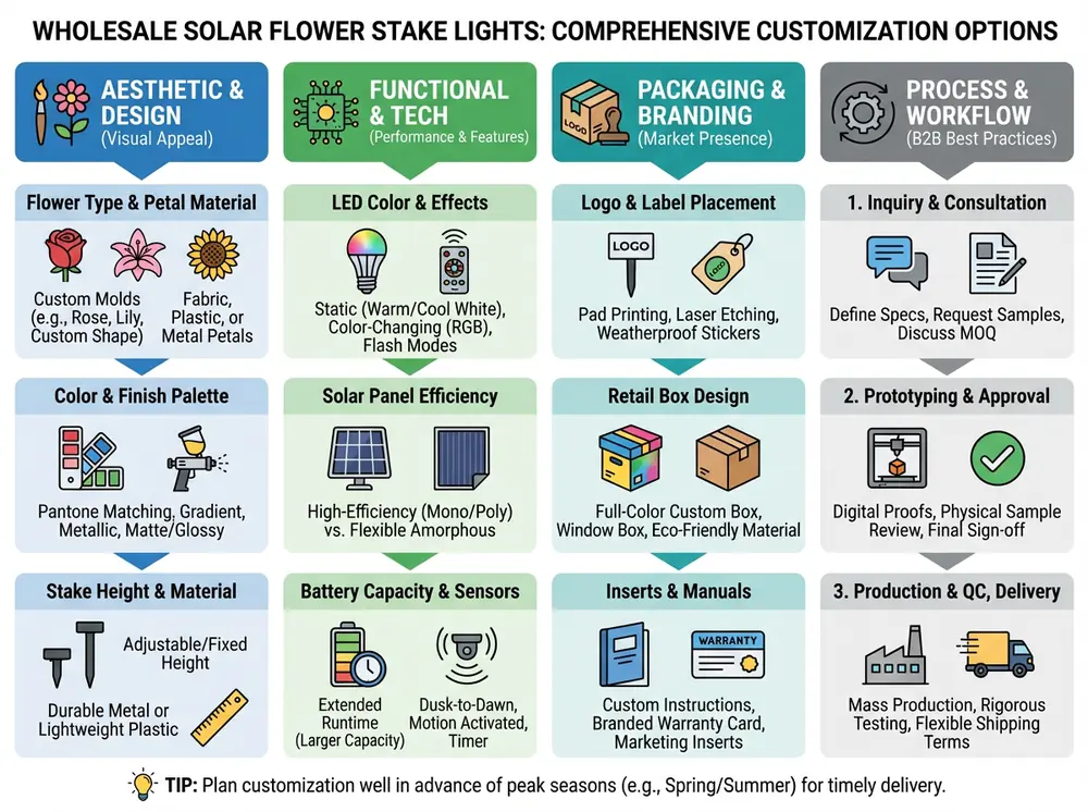 Wholesale Solar Flower Stake Lights - What Customization Options Are Available?