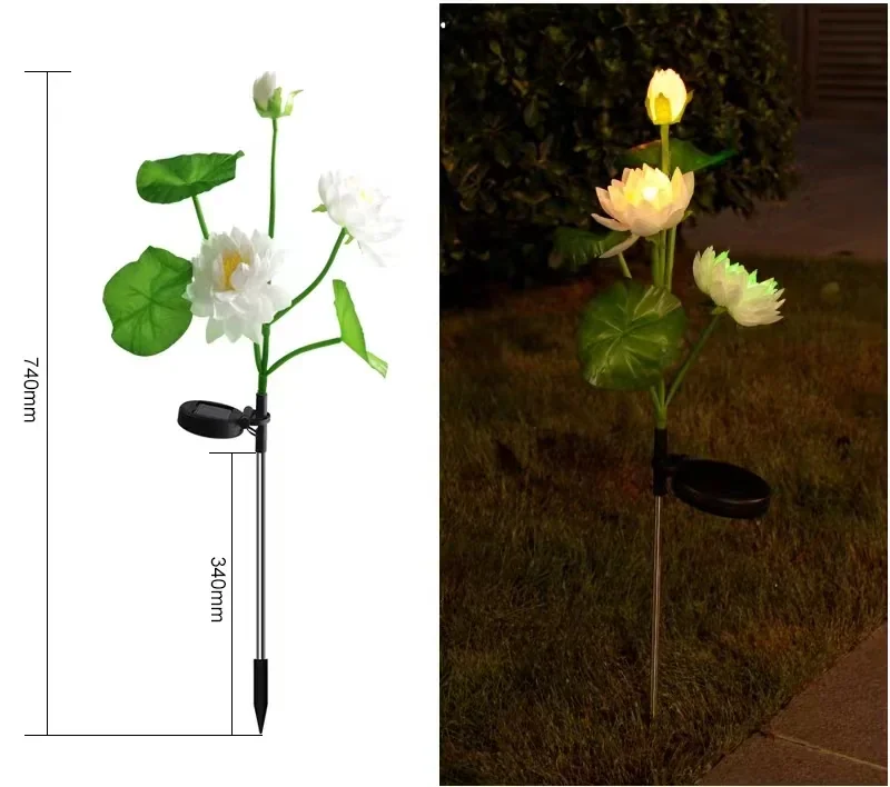 08 manufacturer plastic solar flower lights