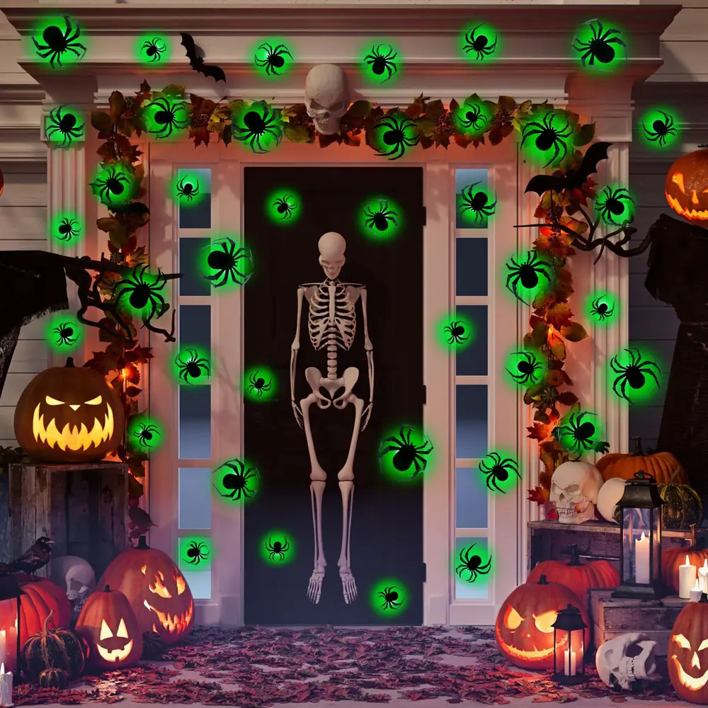 China 3D Spider Halloween Garden Lights Factory