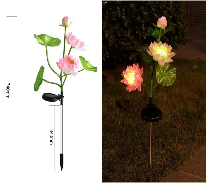09 supplier plastic solar flower lights