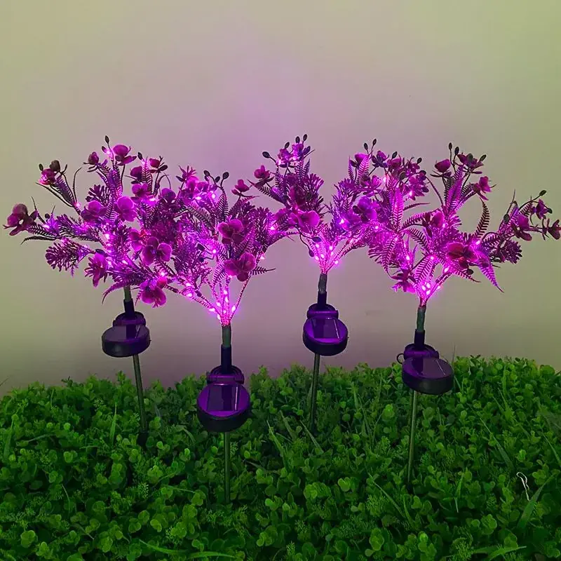 10 china plastic solar flower lights