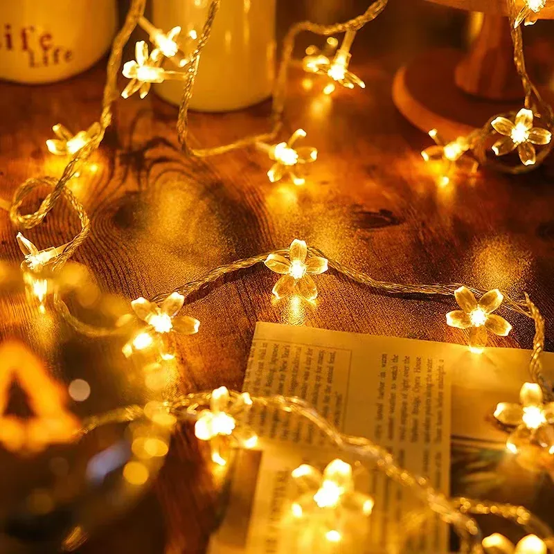 11 chinese solar flower string lights