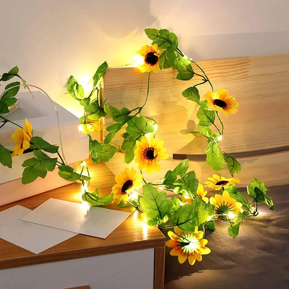 12 distributor solar flower string lights