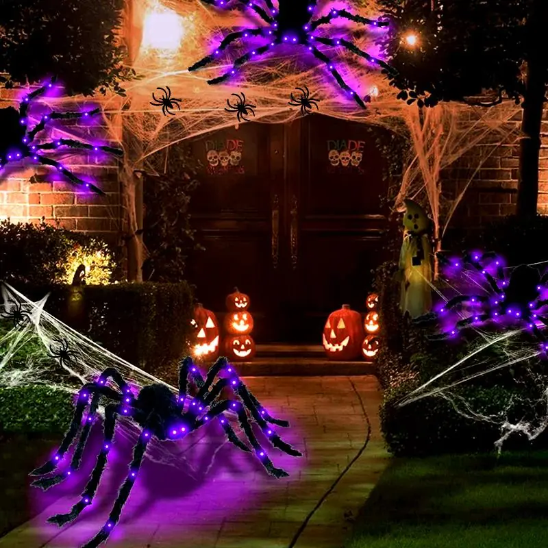 3D Spider Halloween Garden Lights Factory Wholesale