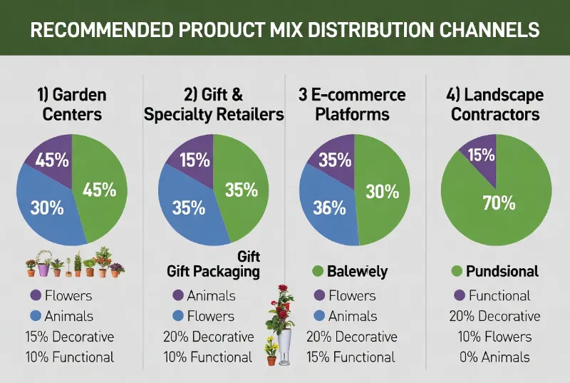 6 solar garden stake lights channel mix