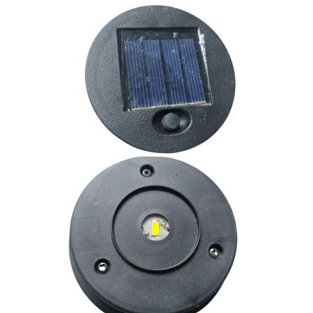 7cm solar led surface mount lamp battery box