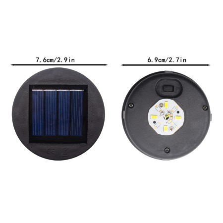 8cm solar four prong surface mount lamp battery box