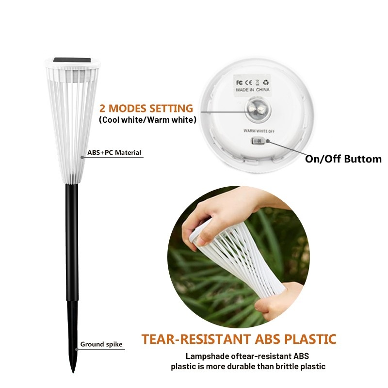 component parts of plastic solar light