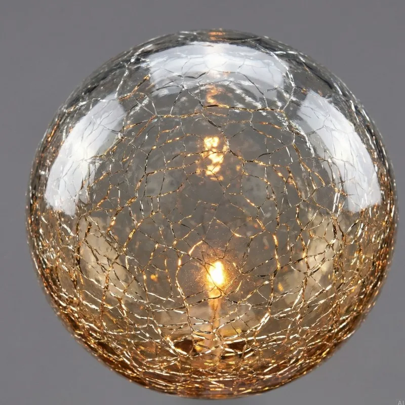 cracked glass sphere led