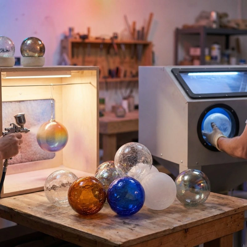 glass balls artistic finishes