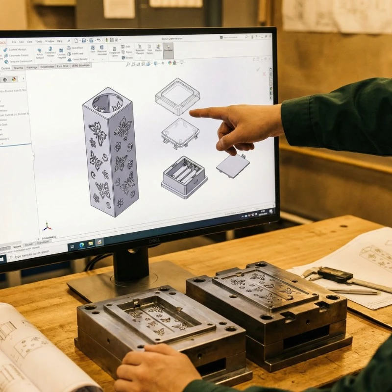 hands cad molds engineering workstation