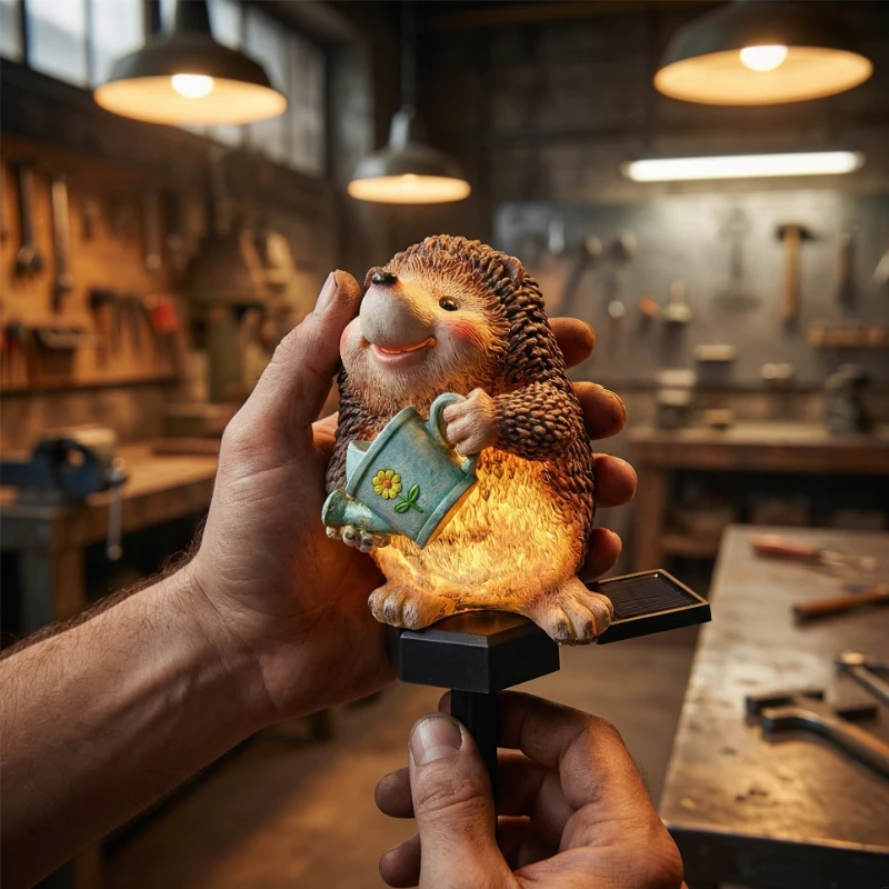 hedgehog solar light craftsmanship
