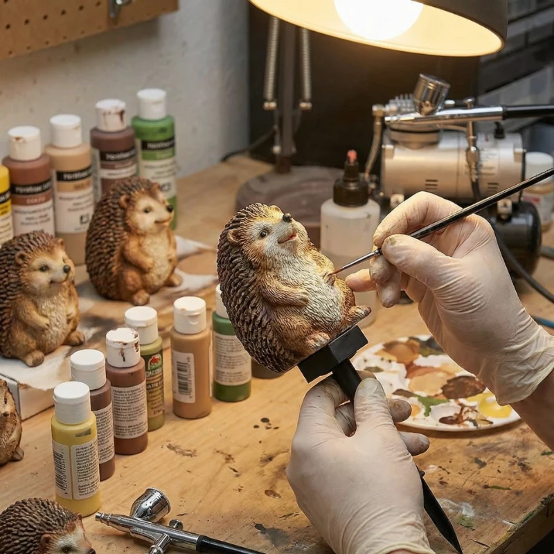 hedgehog solar light painting