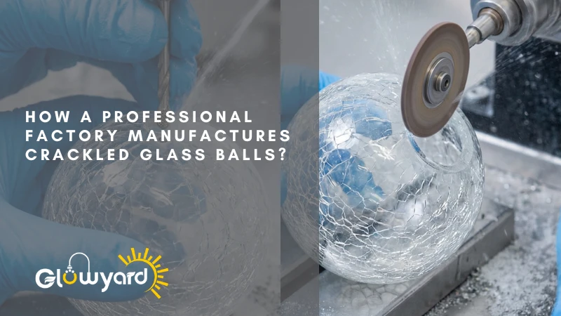 how a professional factory manufactures crackled glass balls