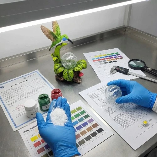 iqc material inspection hands close up