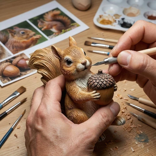 resin ornament detailing close up