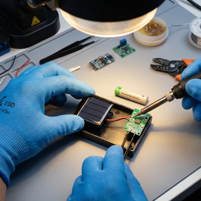 solar hedgehog electronics assembly