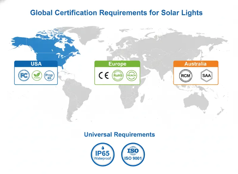 solar flower light certification requirements