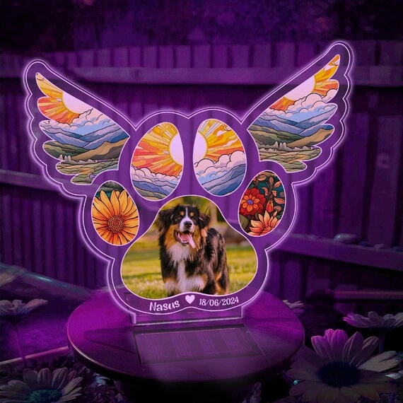 07 factory pet memorial solar lights