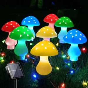 11 Mushroom Solar Stake Lights