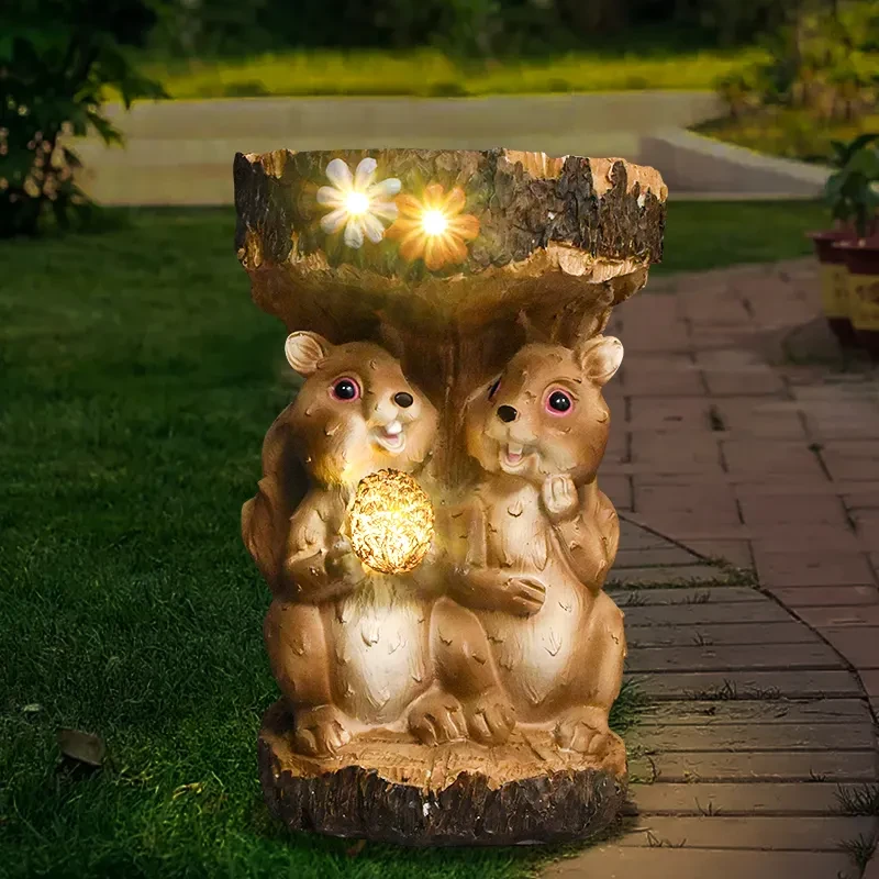 11 Squirrel Solar Stake Lights