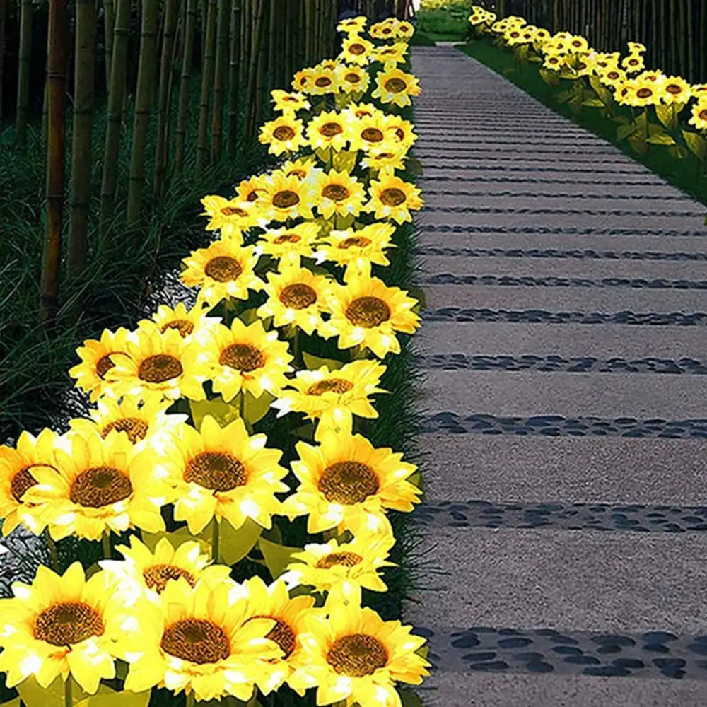 13 Sunflower Solar Lights Yellow