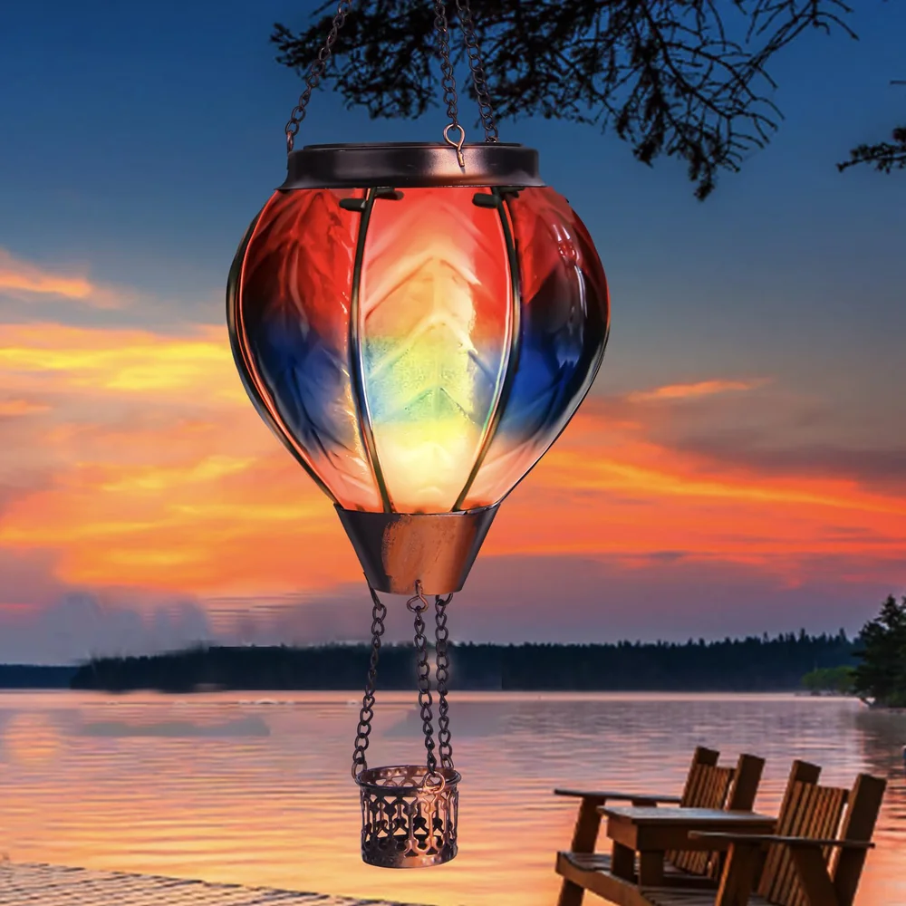 14 Hot Air Balloon Solar Lights Outdoor