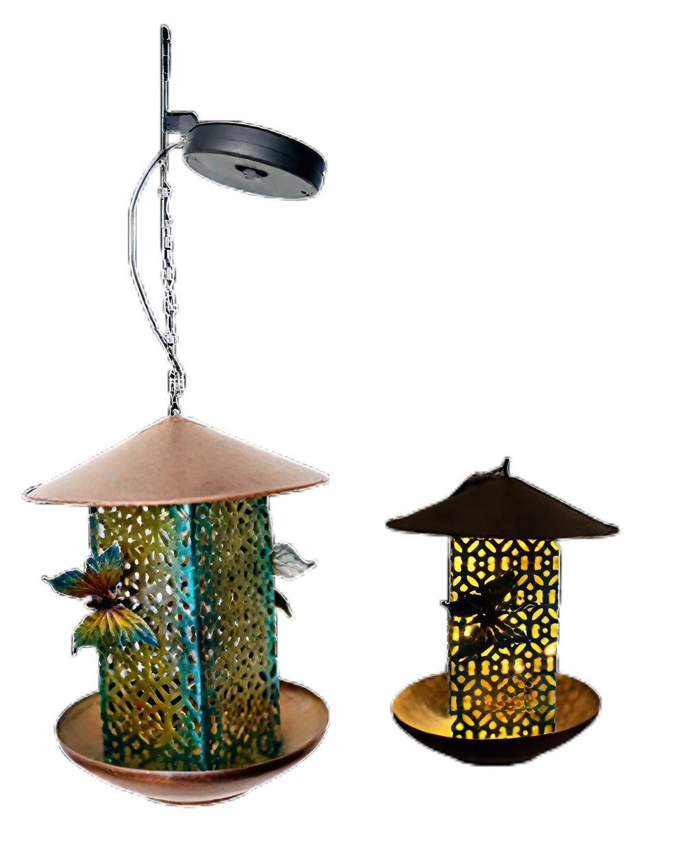 14 trade bird feeder solar lights